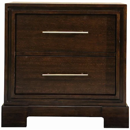 Two-Drawer Nightstand with Electrical Outlet